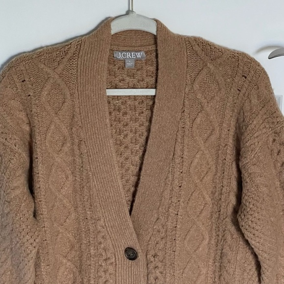 J. Crew relaxed stretch merino cable-knit sweater boyfriend fit 47588 - Picture 6 of 16